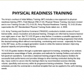 Physical Readiness Training (PRT)