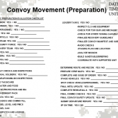 Convoy Movement Evaluation Checksheet