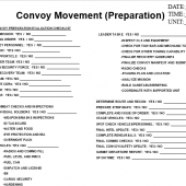 Convoy Preparation Checklist