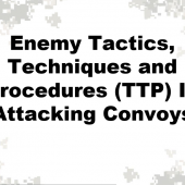 Enemy TTPs on Attacking Convoys briefing