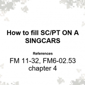 How to fill SC/PT on a SINGCARS