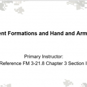 Movement Formations & Hand and Arm Signals