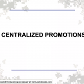 Centralized Promotions