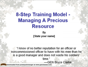 8-Step Training Model - PowerPoint Ranger, Pre-made Military PPT Classes