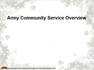 Army Community Service Overview - PowerPoint Ranger, Pre-made Military ...