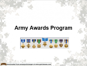 Army Awards Program - PowerPoint Ranger, Pre-made Military PPT Classes