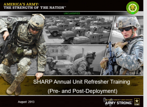 Army SHARP-Official annual refresher training - PowerPoint Ranger, Pre ...