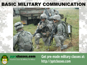 Basic Army Communications - PowerPoint Ranger, Pre-made Military PPT ...