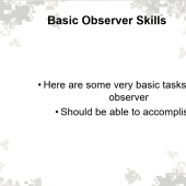 Basic Field Artilley Observer