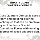 Close Quarters Combat – Rooms Clearing Procedures