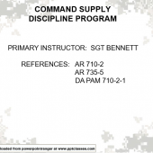 Command Supply Discipline Program (CSDP)