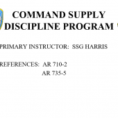 Command Supply Discipline Version II