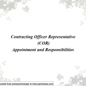 Contracting Officer Representative Training