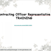 Contracting Officer Representative Training