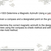 071-COM-1003 (Determining a Magnetic Azimuth Using a Lensatic Compass)