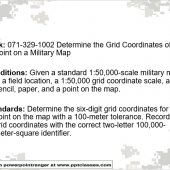 071-COM-1002 (Determining the Grid Coordinates of a Point on a Military Map)