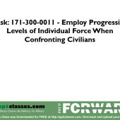 Employ Progressive Levels of Individual Force