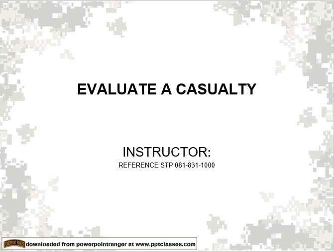 Evaluate Casaualty (MEDICAL AND HEALTH Version II)