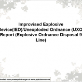 Fill out an IED UXO Report EOD 9-line report