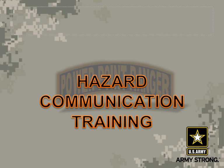 Safety Class PowerPoint Ranger, Premade Military PPT Classes