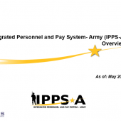 Integrated Personnel and Pay System (IPSS-A) Overview(Army)