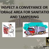 Inspect a Conveyance or Storage area for Sanitation