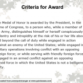 Medal of Honor information