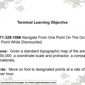 071-COM-1006 (Navigate from One Point on the Ground to Another Point While Dismounted)