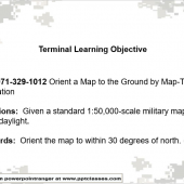 071-COM-1012 (Orient a Map to the Ground by Map-Terrain Association)