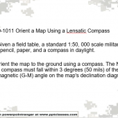 071-COM-1011 (Orient a Map Using a Lensatic Compass)