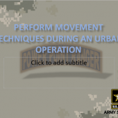 Perform Movement Techniques during UrbanOps