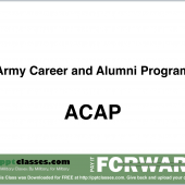 Army Career and Alumni Program (ACAP)