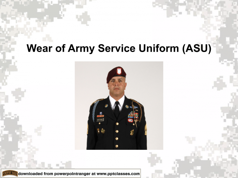 Wear of ASU PowerPoint Ranger, Premade Military PPT Classes
