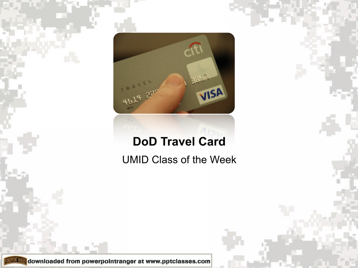 dod travel card quizlet