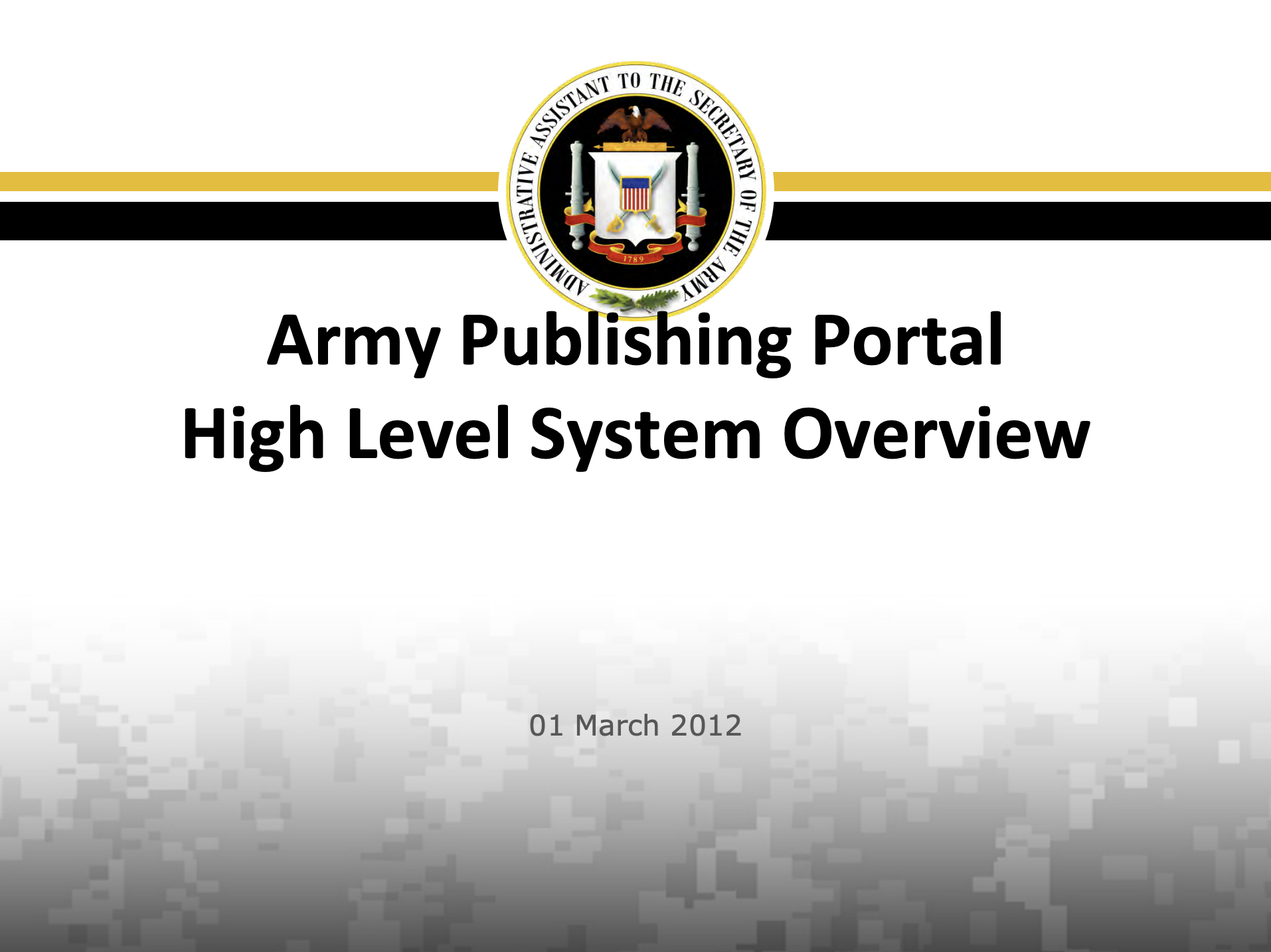 Army Publishing Portal, Overview - PowerPoint Ranger, Pre-made Military ...