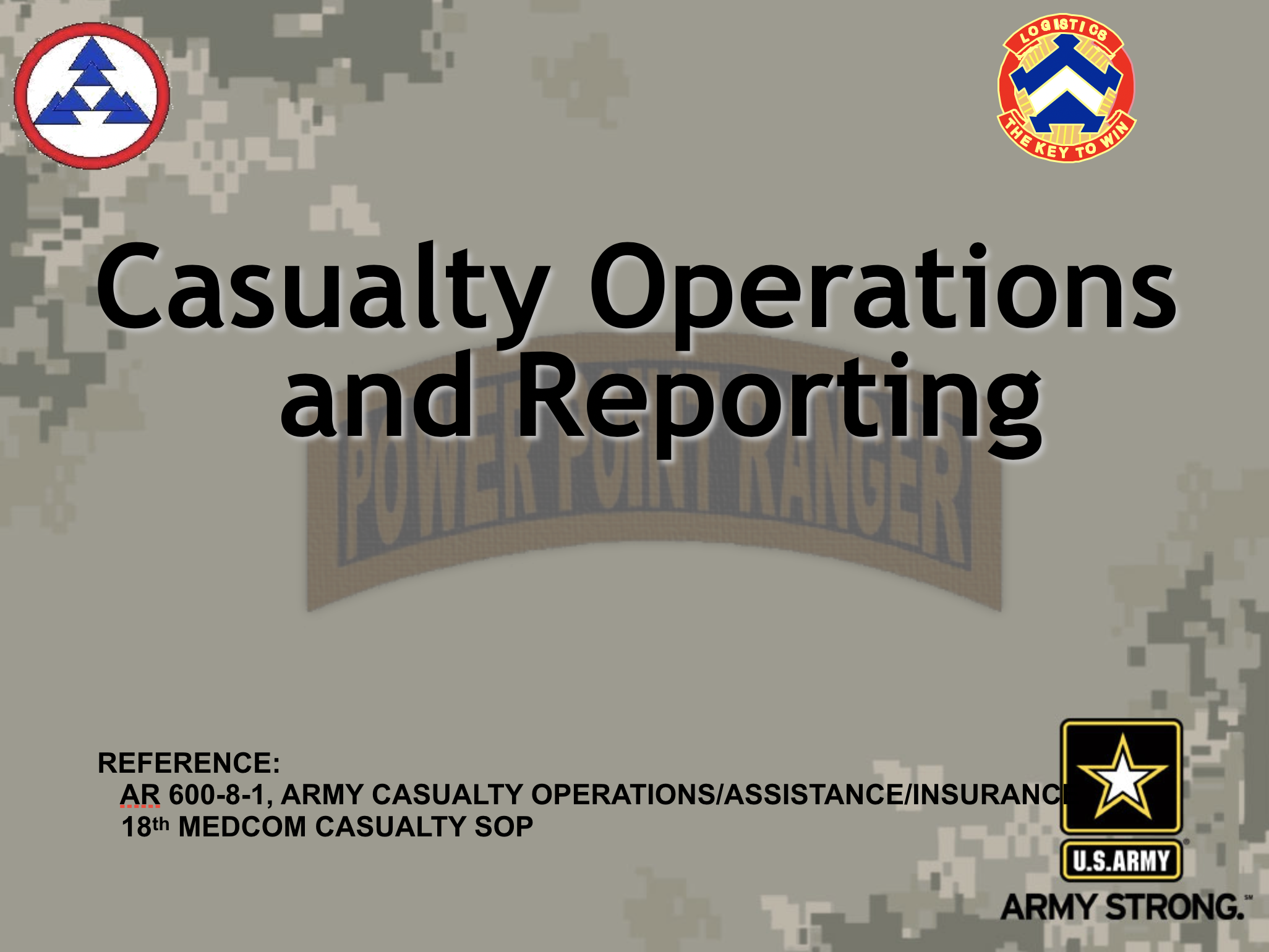 Casualty Reporting Powerpoint Ranger Pre Made Military Ppt Classes Casualty Reporting Powerpoint Ranger Pre Made Military Ppt Classes