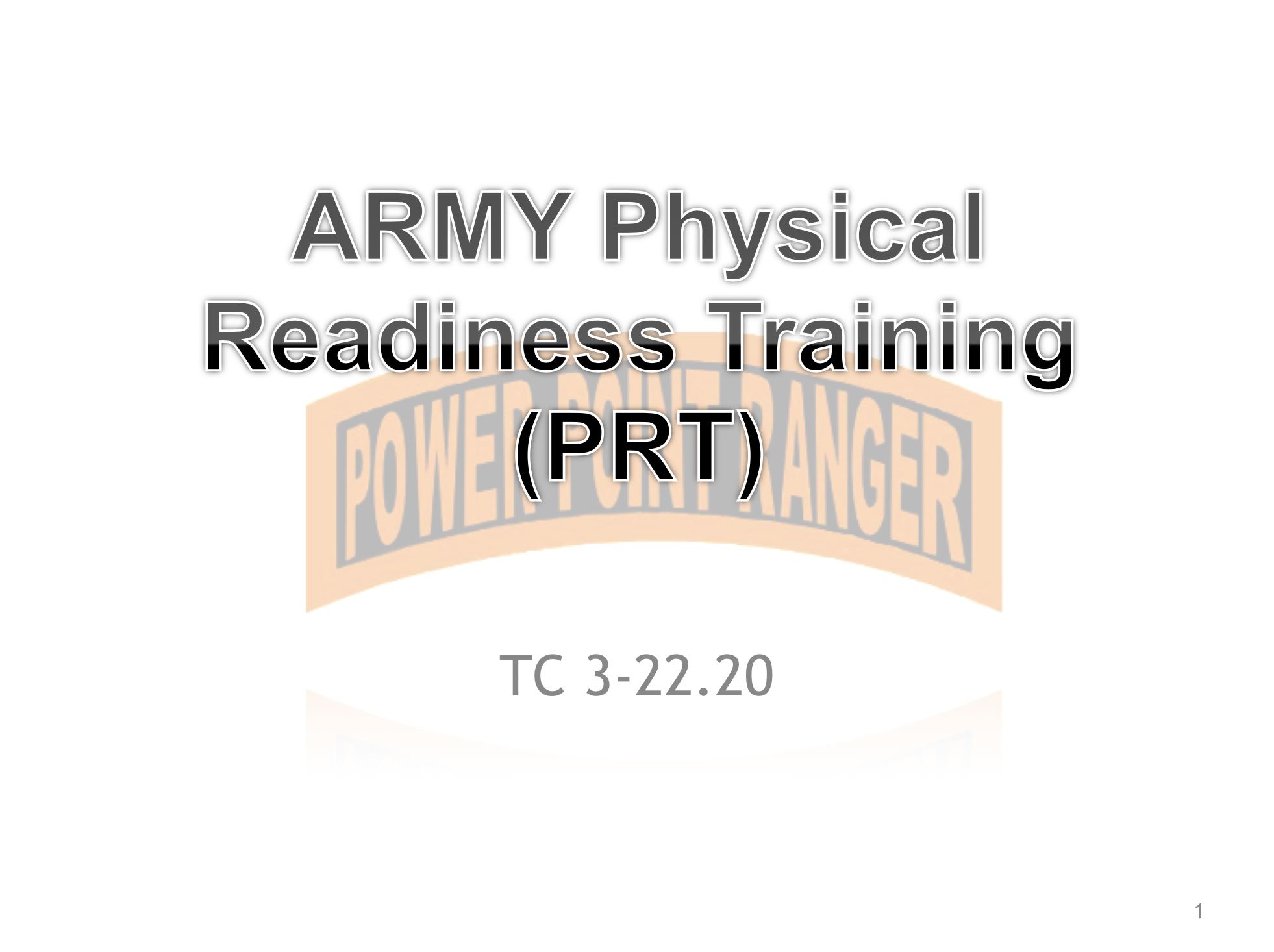 Army PRT - PowerPoint Ranger, Pre-made Military PPT Classes