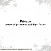 Privacy: Leadership Accountability