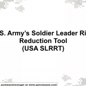 Soldier-Leader Risk Reduction Tool (SLRRT)