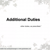 Additional Duties