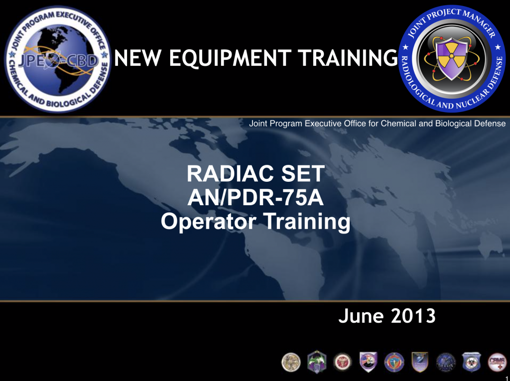AN-PDR/75A Radiac Set Operator training - PowerPoint Ranger, Pre-made ...
