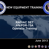 AN-PDR/75A Radiac Set Operator training