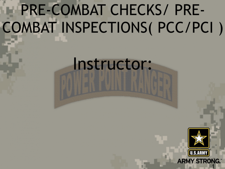 Pcc Pci Training Powerpoint Ranger Pre Made Military Ppt Classes