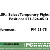 Select Temporary Fighting Position