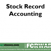 Stock Record Accounting