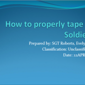 How to Properly Tape a Soldier