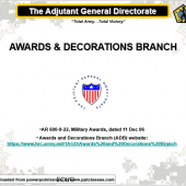 US Army  Awards and Decoration Branch