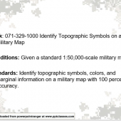 071-COM-1000 (Identify Topographic Symbols on a Military Map)