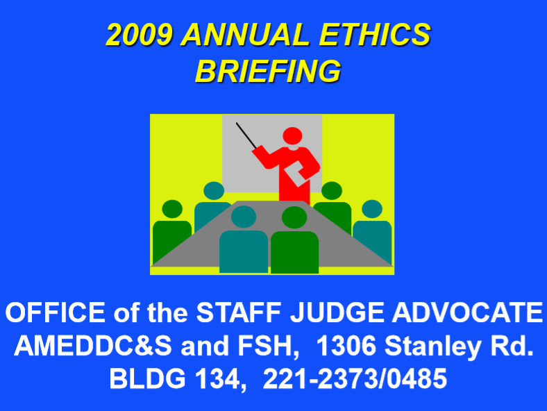 Annual Ethics Briefing
