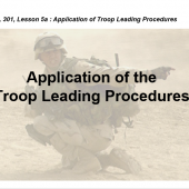 Application of Troop Leading Procedures